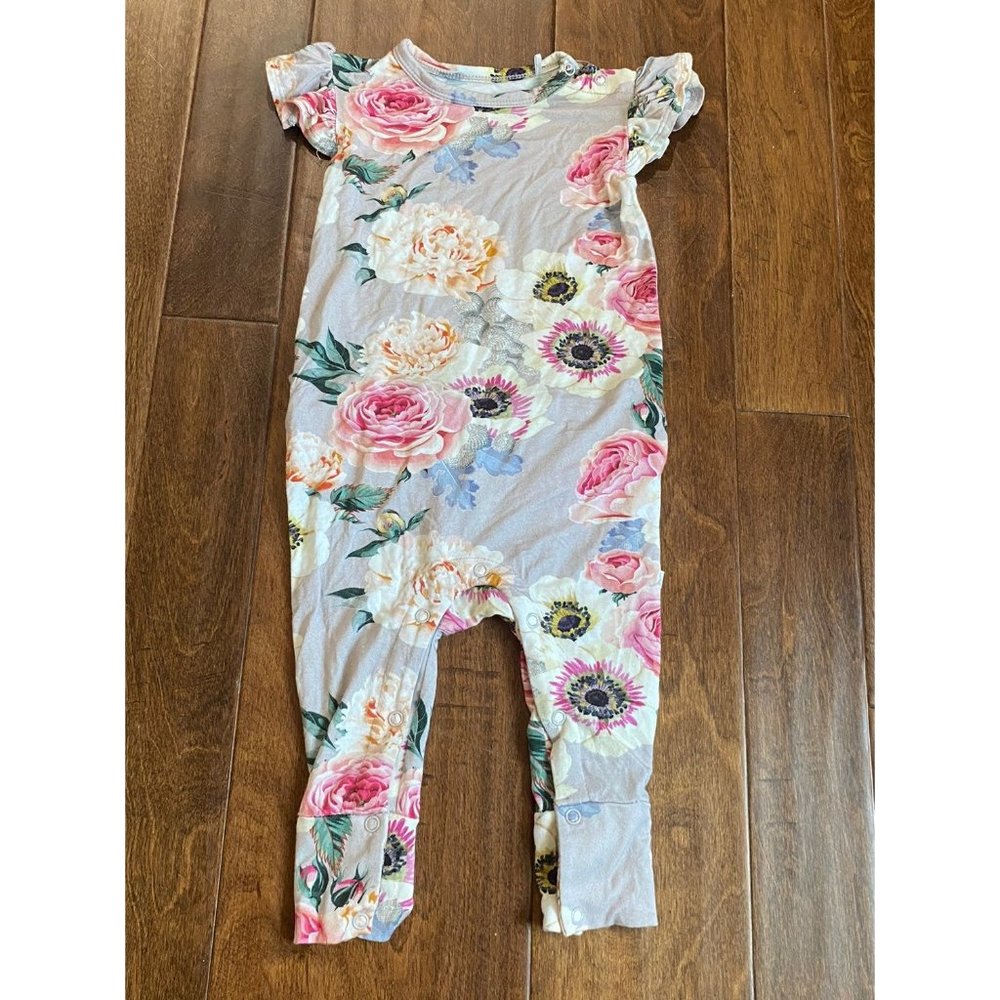 Posh peanut french gray romper 12-18 months